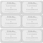 透明なクラシック長方形の製品包装 シール (正面)