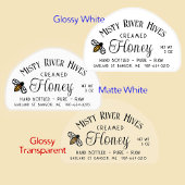 透明なクリーム状のハニーラベル3 oz Skip Jar シール