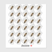 透明なクロールされたミツバチの写真シール シール (シート)