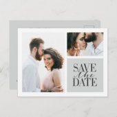 透明なグレーズ日付を保存 案内ポストカード (正面/裏面)