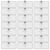 透明なゲスト住所ラベル、ネイビーインク シール (正面)