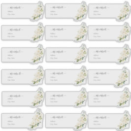 透明なゲスト住所ラベル H2 アルバストローズ シール