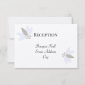 透明なコーポレート フローラの結婚式の招待状 (正面)