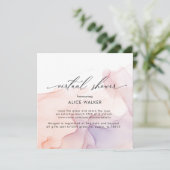 透明なシルクバーチャルシャワー招待状 (スタンド正面)