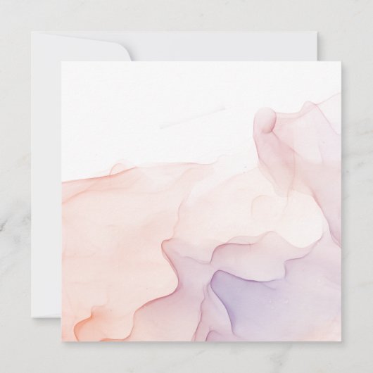 透明なシルクバーチャルシャワー招待状 (裏面)