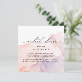 透明なシルクバーチャルシャワー招待状