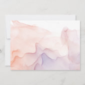 透明なシルク モダン エレガント 婚約パーティー 招待状 (裏面)