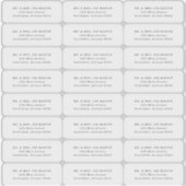 透明なシンプルな返信住所ラベル シール (正面)