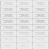 透明なシンプルな返送先ラベル シール (正面)