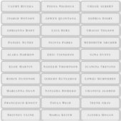 透明なシンプルエレガントクラシックのゲスト名 シール (正面)