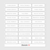 透明なシンプルエレガントクラシックのゲスト名 シール (シート)