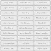 透明なシンプルゲスト名 シール (正面)