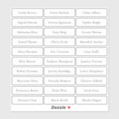 透明なシンプルゲスト名 シール (シート)