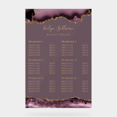 透明なダークメイブ金ゴールド集計の価格表 アクリルサイン (正面)