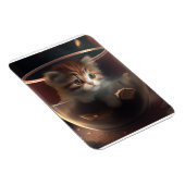 透明なティーカップの柔軟な写真の猫 マグネット (右側)