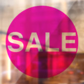 透明なネオンピンクの窓販の看板、ビニールのしり ウィンドウサイン (シート2)