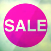 透明なネオンピンクの窓販の看板、ビニールのしり ウィンドウサイン (シート3)