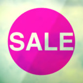 透明なネオンピンクの窓販売サインのビニール貼り ウィンドウサイン (シート3)