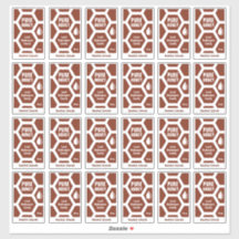 透明なハニカム状の瓶ラベル24個のセット