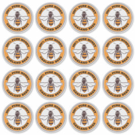 透明なハニービーアイコン養蜂製品 シール