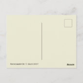 透明なバタフライポストカード ポストカード (裏面)