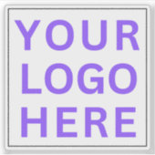 透明なビジネスロゴ | ブランドウォーターボトル シール (正面)