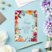 透明なビバントな花のメキシカンフィエスタウェディング アクリル招待状 (インサイチュ (ウェディング))