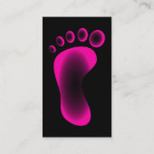 透明なピンクの足 名刺 (裏面)