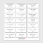 透明なプレーン受信者の住所 シール (シート)