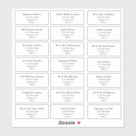 透明なプレーン受信者の住所 シール