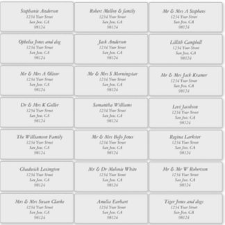 透明なプレーン受信者の住所 シール