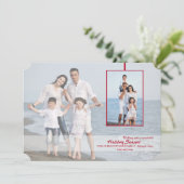 透明なホリデー フォト カード (スタンド正面)