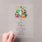 透明なメキシコのフィエスタタコ'シャワーを取る アクリル招待状 (インサイチュ (ポータブル))