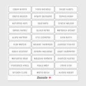 透明なモダンなシックなゲスト名ステッカー シール (シート)