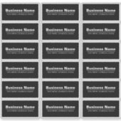 透明なモダン住所(またはその他)の業務 シール (正面)