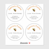 透明なラウンドカスタムハニーシール シール (シート)