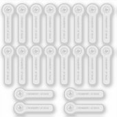 透明なリップバームの安全シールロゴとテキストラベル シール (正面)