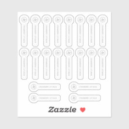 透明なリップバームの安全シールロゴ＆テキストラベル シール