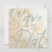 透明なレイヤー日付テンプレートの保存 案内状 (正面)