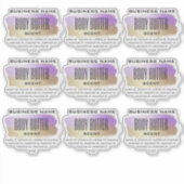 透明な体バターラベル紫と金ゴールド シール (正面)