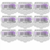 透明な体バターラベル銀と紫 シール (正面)