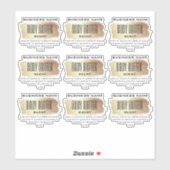 透明な体バターラベル シール (シート)