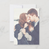 透明な写真とタイポグラフィーの結婚式とRSVP 招待状 (裏面)