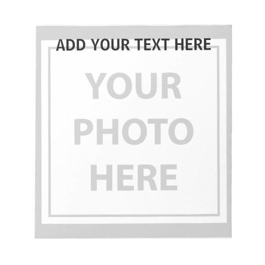 透明な写真のアップロードと文字の追加 – 写真 ノートパッド (正面)