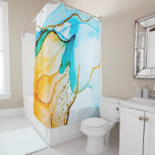 透明な創造性抽象芸術アートワークトレンディーw シャワーカーテン (インサイチュ)