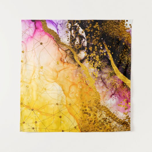 透明な創造性。抽象芸術クラウド – ARTマスト タペストリー (正面)