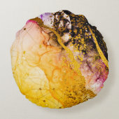 透明な創造性。抽象芸術クラウド – ARTマスト ラウンドクッション (裏面)