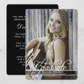 透明な卒業式招待状 招待状 (正面/裏面)