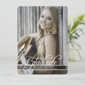 透明な卒業式招待状 招待状 (スタンド正面)