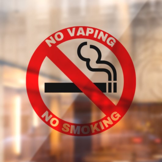 透明な喫煙や蒸気サインの窓が引っかかる ウィンドウサイン (シート2)